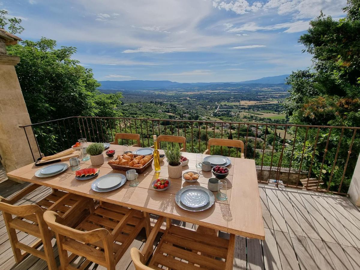 Maison Au Centre Du Village De Gordes Avec Vue Incroyable Exterior photo